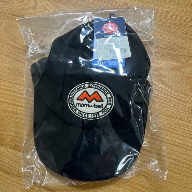 몽벨 50주년 워시드아웃 코튼캡 블랙