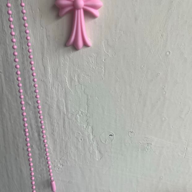 크롬하츠 실리크롬 핑크 목걸이