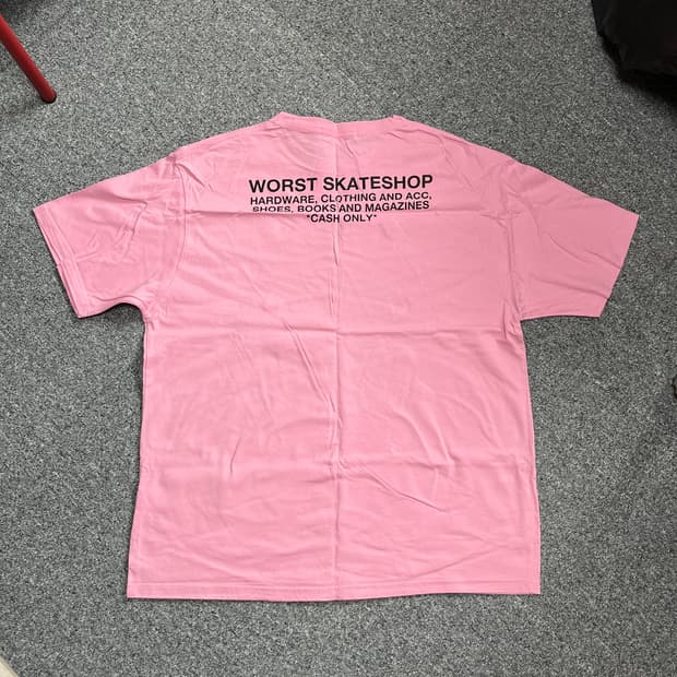 [XL] 워스트스케이트샵 반팔 핑크