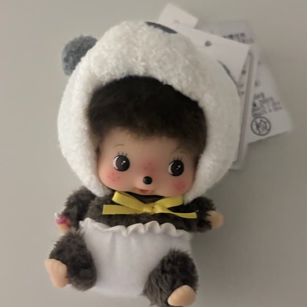 몬치치 애니멀 베비치치 SS 판다 키 체인 화이트