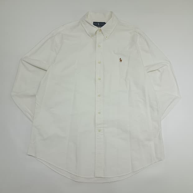 Co634 2XL 폴로 랄프로렌 화이트 긴팔 셔츠 남방