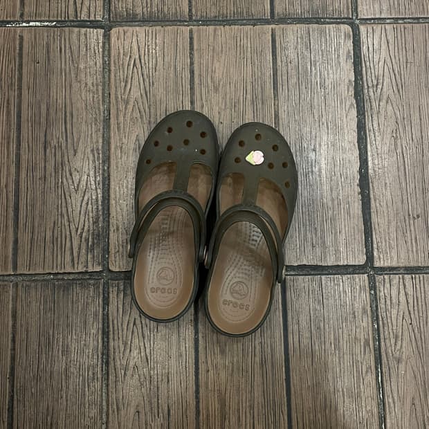 Crocs 크록스 하구미모리걸 메리제인젤리슈즈 브라운