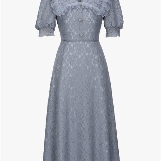 잇미샤 it MICHAA 2022 레이스 빅카라 롱 원피스