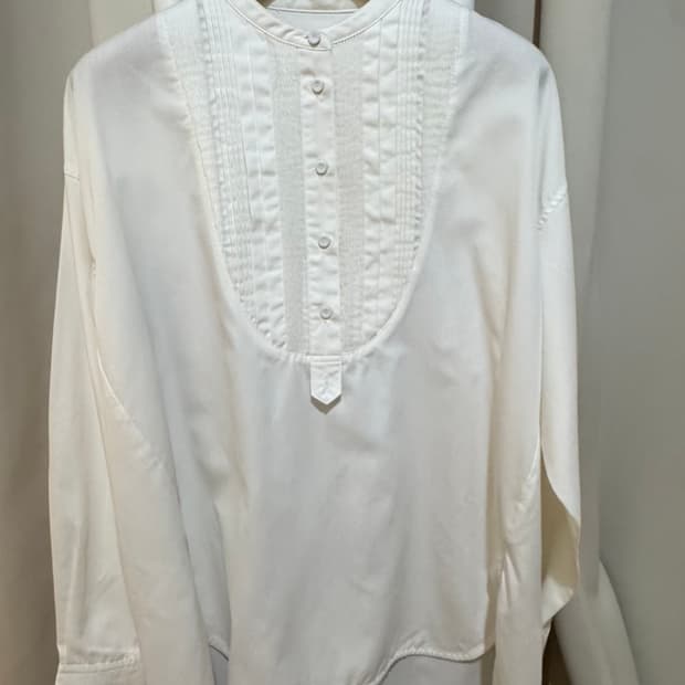 machatt 노카라 드레이프드레스 셔츠 