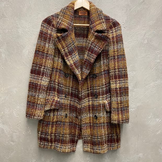 [42] 90s Missoni 미쏘니 울 체크 더블 자켓
