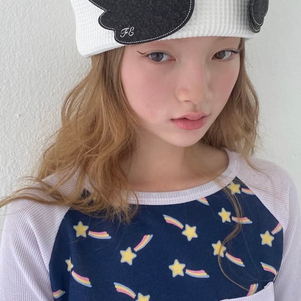 당일배송 샵페어리 스타 와플 롱 슬리브