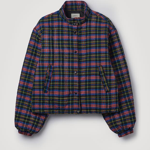 스티치 점퍼 체크