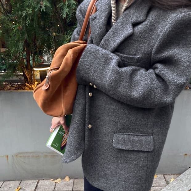 메이비베이비(MAYBEBABY) 디어리스트 메리노울 금장버튼 자켓 새상품