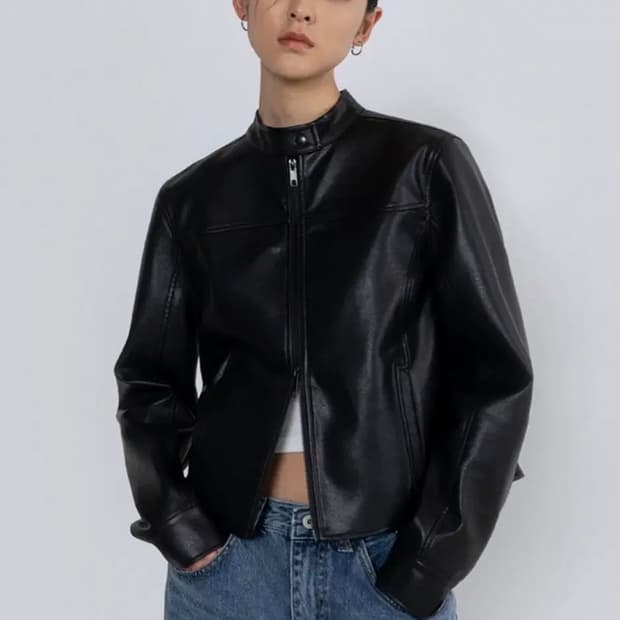 라퍼지포우먼 버핑레더 자켓 (s) (라이더 바이커)