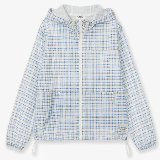 aeae 체크 후드 바람막이 