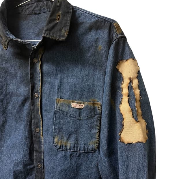 빈티지 데님 캐피탈 커스텀 셔츠 자켓 