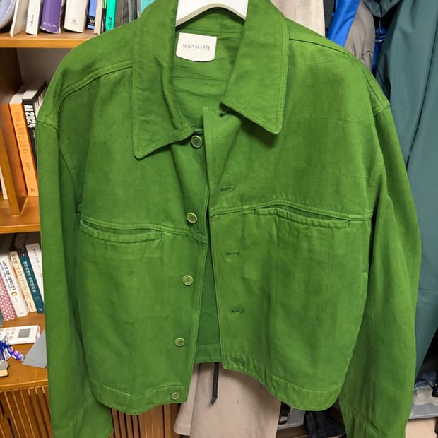 네오 코튼 가먼트 스티치드 자켓 그린 M