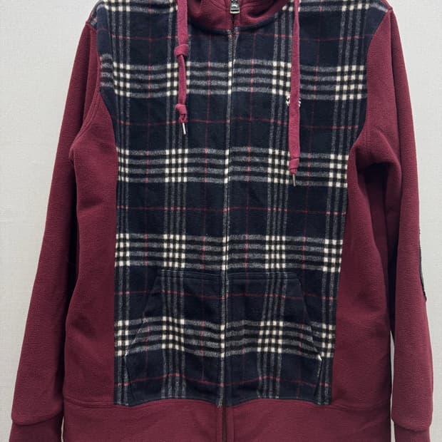 올드스쿨 버버리 노바체크 후리스 후드집업 XL(L)