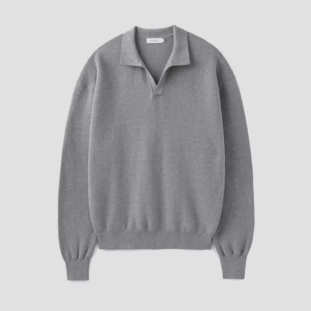 (XL) 유니온블루 HARD TWIST SPREAD POLO KNIT