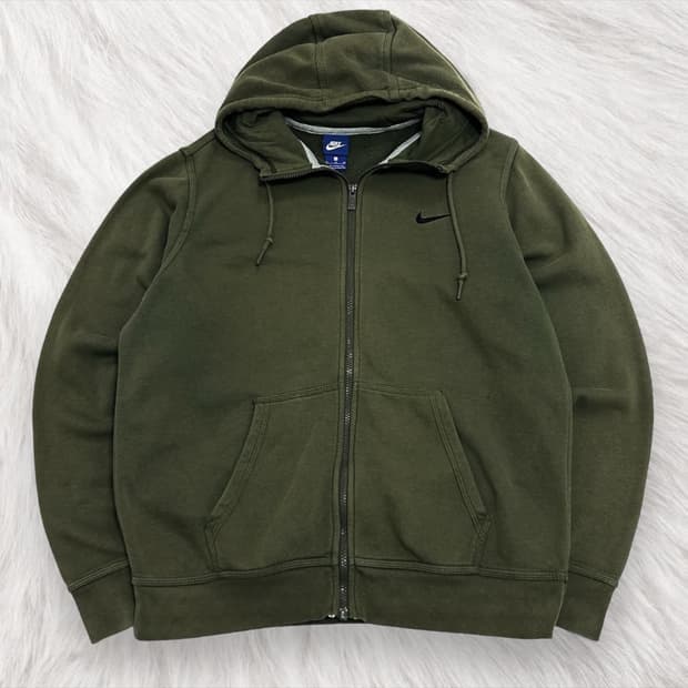 나이키 카키 후드집업L