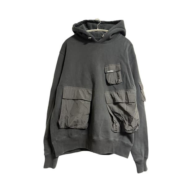 스투시 멀티 포켓 후드 티