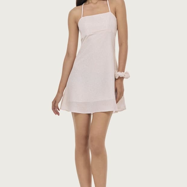 Kleesier pink leopard tie-back dress S