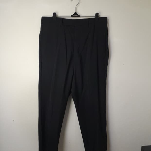 릭오웬스 메인라인 블랙 울 크롭팬츠 46/31"