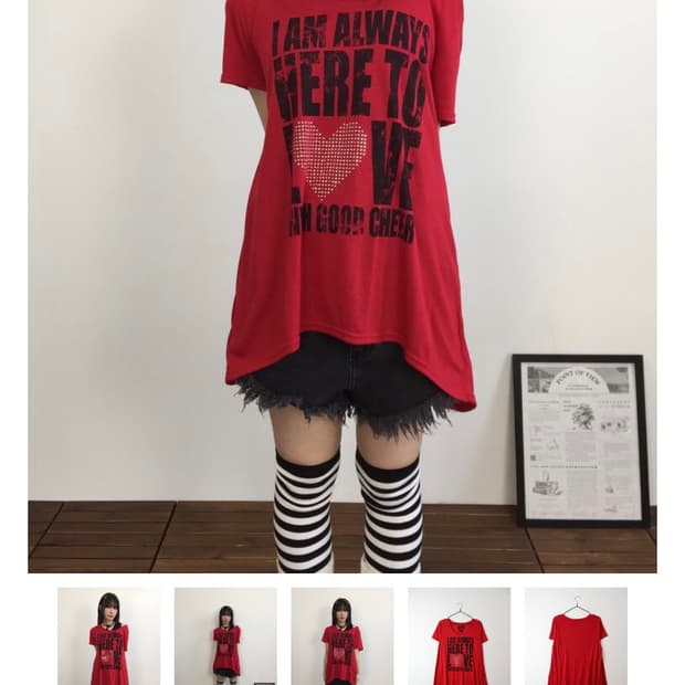 Y2k Red Typography Graphic Tee