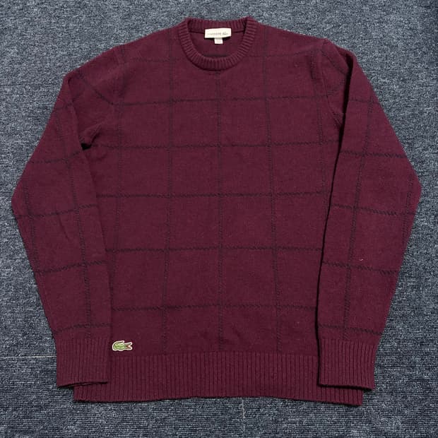 라코스테 버건디 니트