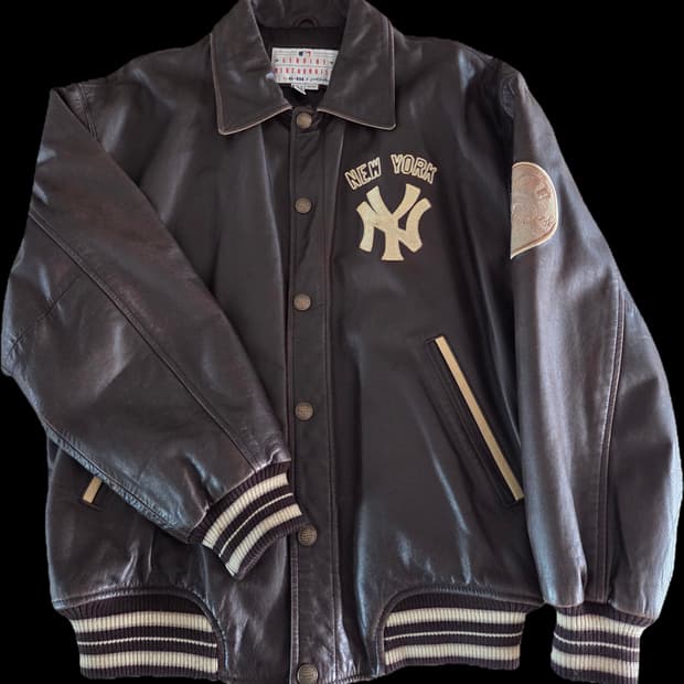 MLB 빈티지 가죽자켓