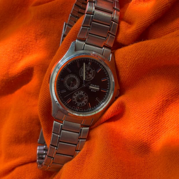 vintage casio metal watch 카시오 시계