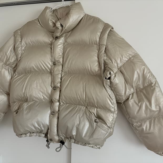 헤리티지플로스 남성용 패딩 m 사이즈 실버