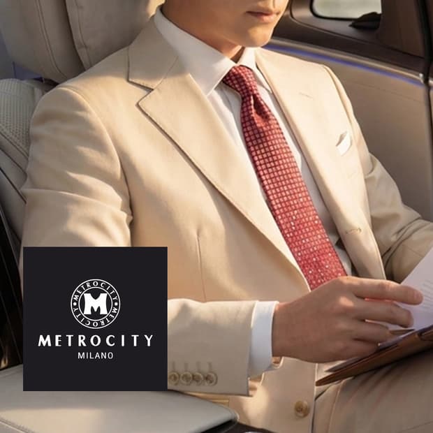 메트로시티 실크 와인 믹스 패턴 넥타이 8.6cm A+등급 K2328