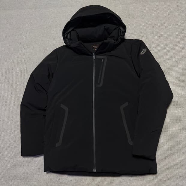 아식스 사이드로고 덕다운 패딩 자켓