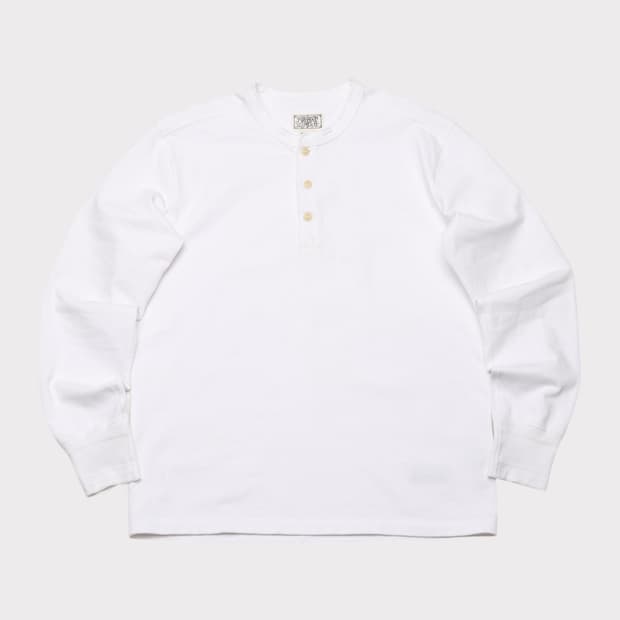 [XXL] 브론슨 화이트 롱슬리브 헨리넥