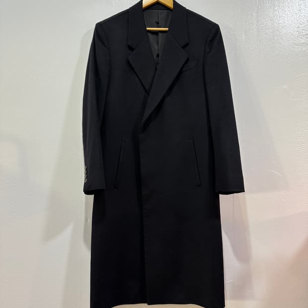 시스템옴므 캐시미어100 다크네이비 롱코트