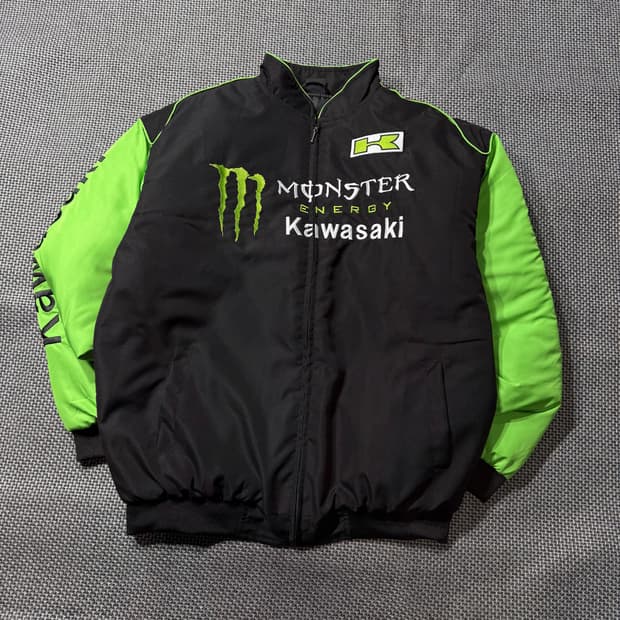 새상품 Monster Energy Kawasaki 레이싱 점퍼 (XL/X