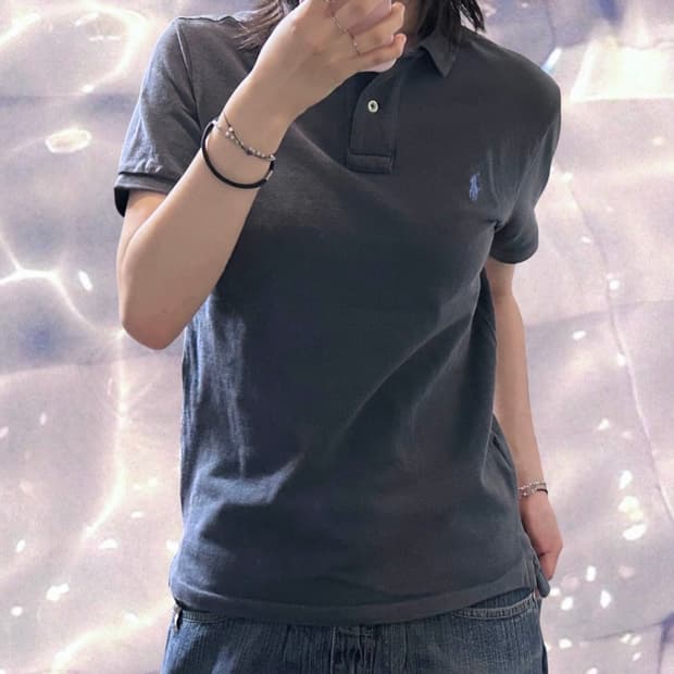 폴로 랄프로렌 신형 PK 반팔 카라 티셔츠 차콜 S