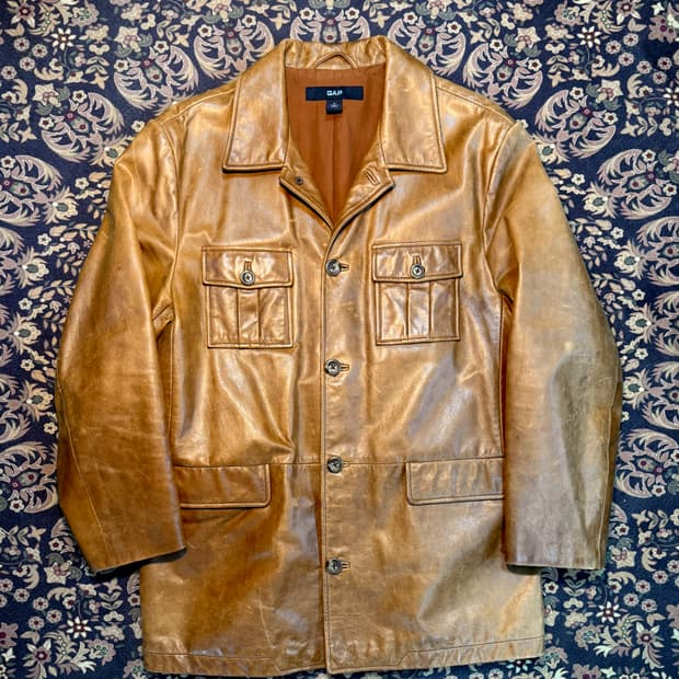 00s 올드 갭 카우하이드 레더 카코트 자켓