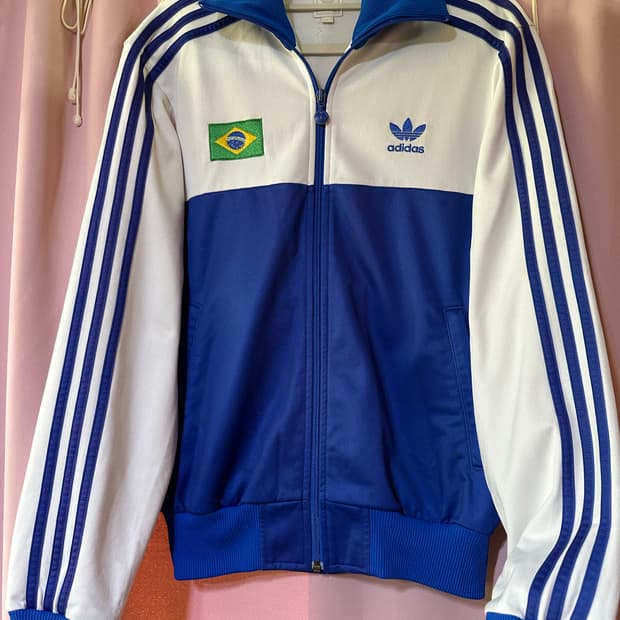 아디다스 브라질 리우데자네이루 져지 아디다스져지 브라질 트랙탑 집업 흰파