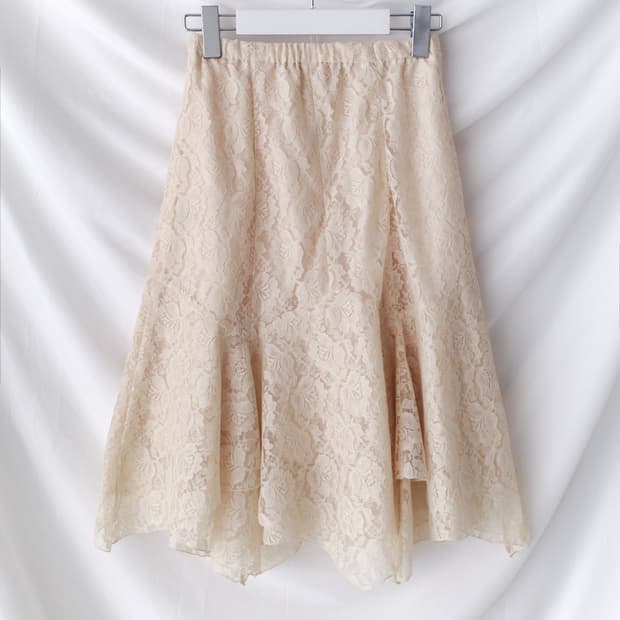 lace flared skirt