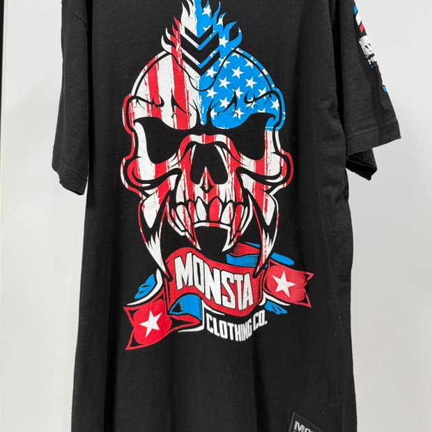 몬스타 빈티지 해골 티셔츠