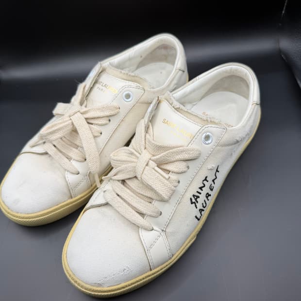 [정품] 생로랑 파리 코트 클래식 신발 스니커즈 (Size 37½)