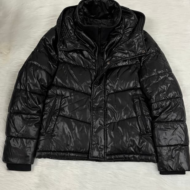 00s 하이넥 유광 패딩 락시크 펑크 오피움 y2k