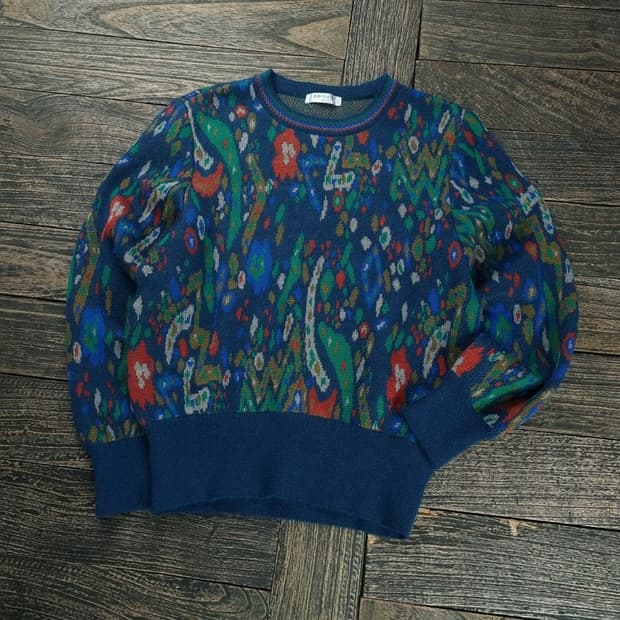 [일본빈티지] 에스닉 패턴 빈티지 루즈핏 니트 M18678