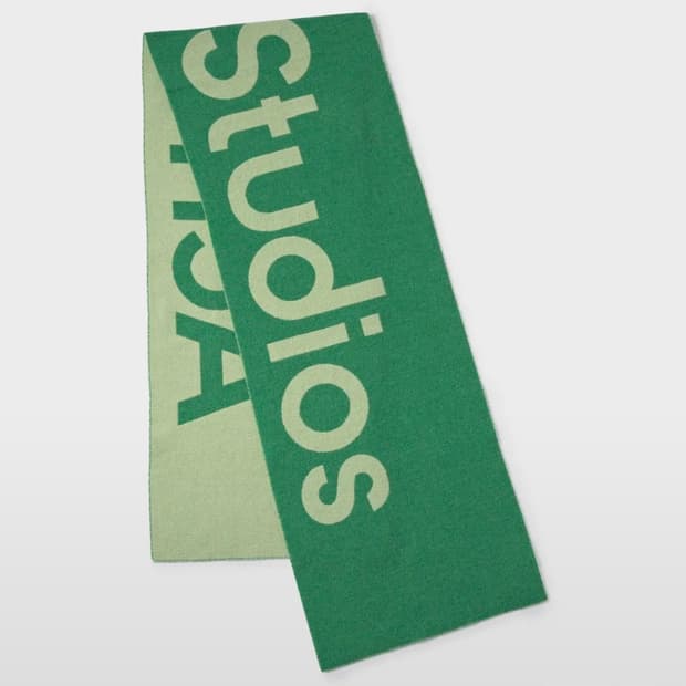 아크네스튜디오 자카드 머플러 그린