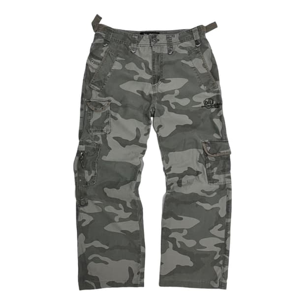 빈티지 카모 카고바지 밀리터리 팬츠