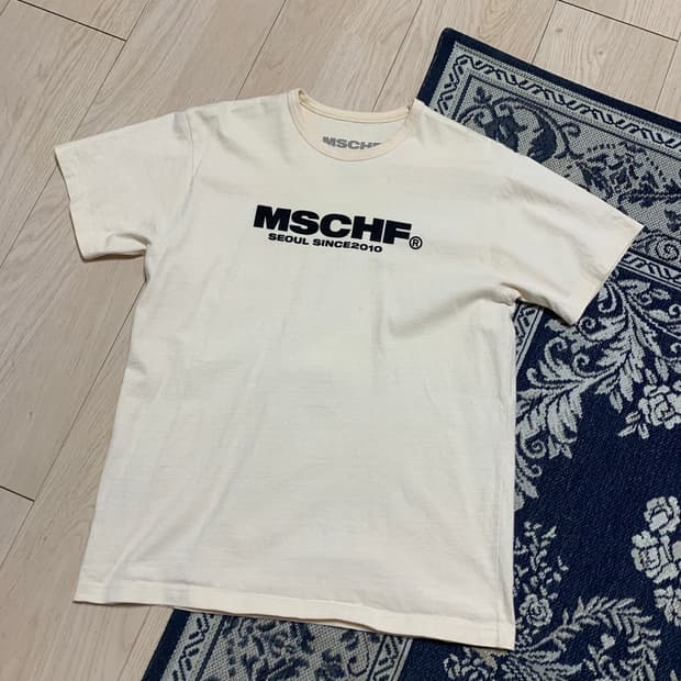 미스치프 반팔 티셔츠 아이보리 M