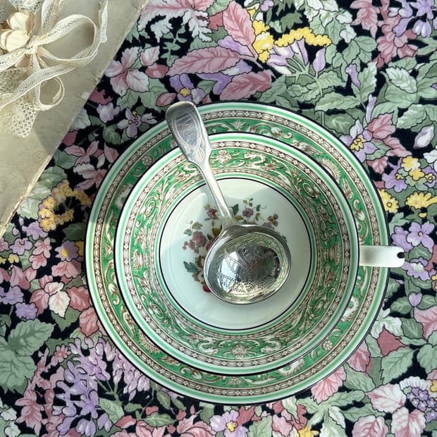 영국 앤틱 실버플레이트 티 캐디스푼