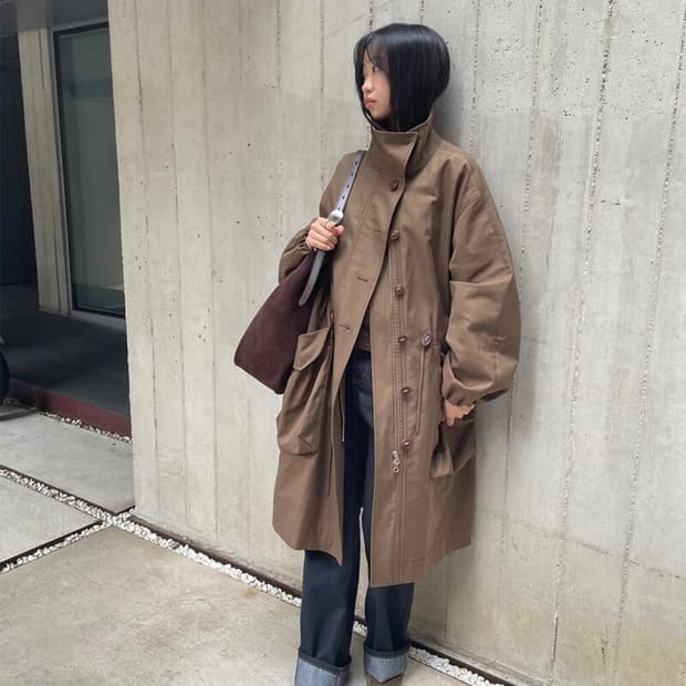 모한 하이넥 사파리 점퍼