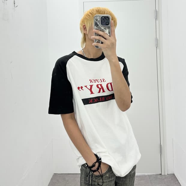 SUPER DRY ASAHI printing tee