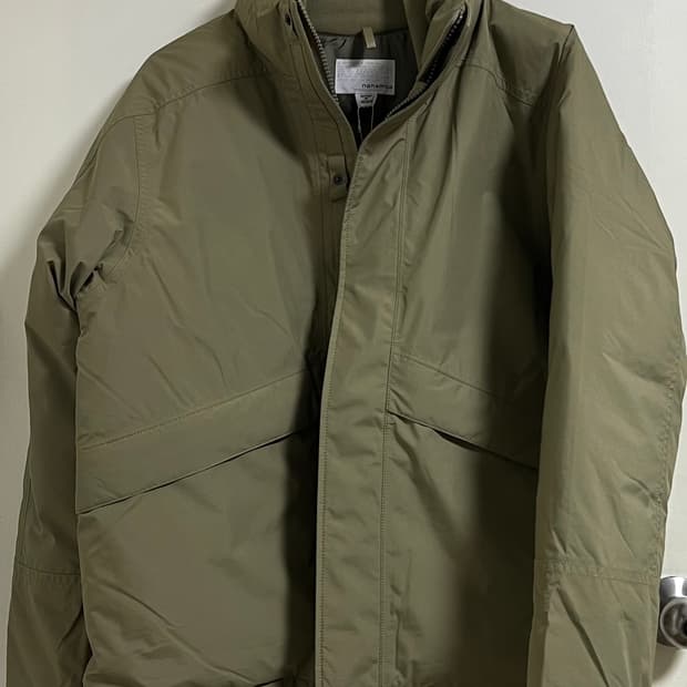 나나미카 / 25aw 고어텍스 숏 패딩 자켓 M / 카키 베이지 M