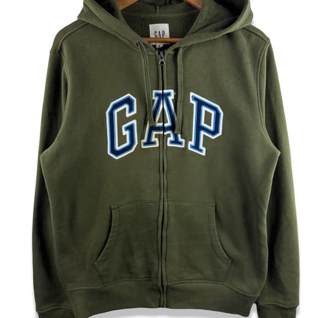 GAP 갭 카키 스펠아웃 후드집업 4511