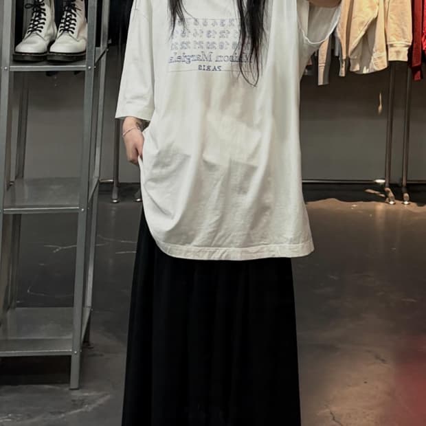 메종 마르지엘라 넘버링 화이트 반팔 A3787