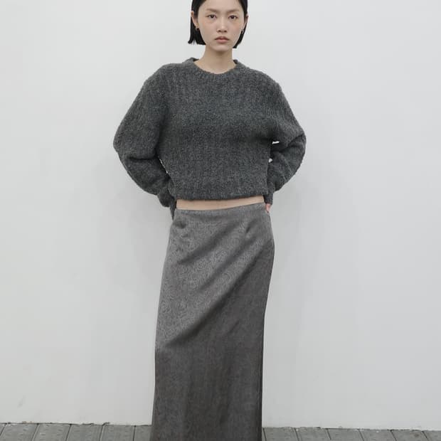 Hwi BOTANIC MAXI SKIRT [GREY]